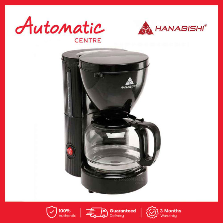 Hanabishi HCM 10B 6 Cups Coffee Maker with Swing out filter basket and