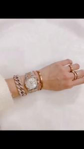 SIRILADA Super Rich Bracelet 2 Tones สร้อยข้อมือ โรสโกลด์ ทูโทน - คลาสเต็ม 2 วัสดุ