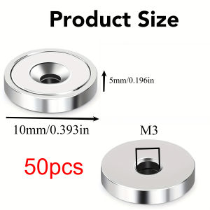 10x5-M3/15x5-M4 Multi purpose countersunk hole circular magnet widely used in whiteboards DIY offices handicrafts warehouses