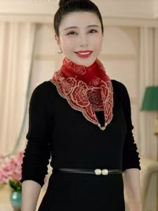 Khăn Choàng Lụa Phong Cách Dân Tộc Mùa Xuân Thêu Bọt Biển Khăn Choàng Cổ Đa Năng Khóa Từ Khăn Choàng Lụa Đa Năng Mùa Xuân Thu