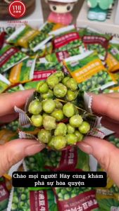 Đậu Hà Lan Tẩm Vị Sấy Giòn Túi 500g (40 gói nhỏ) nhiều loại hương vị: Wasabi Tê Cay Vị tỏi Vị Cua biển