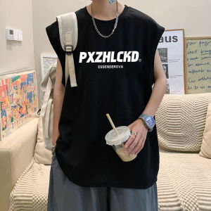 Áo Ba Lỗ Cotton Phong Cách Mỹ Mùa Hè Mới Rộng Rãi Cho Nam Sinh Viên Thể Thao Không Tay Áo Vest Cotton Nguyên Chất Thoáng Khí