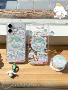 Creative Magnetic Coffee Cup Cinnamon Dog Phone Case for Samsung Galaxy S24 S25 Ultra Cute S24PLUS Full Cover S23/S23FE/S23Ultra Anti-Fall S22 Protective Case