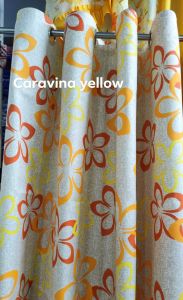 caravina yellow ring curtain apricot color