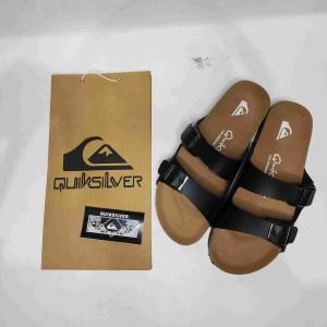 Sandal Tali Casual Wanita Sandal Strap Quiks1lver Cream Tali 2 Fashion Anti Slip Ootd Kulit Sintetis Harian Birken Liburan