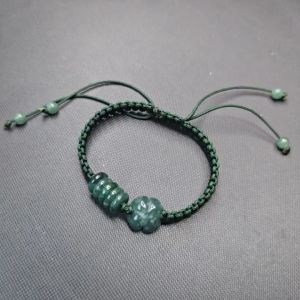 Q178 Vòng ngũ điếu cỏ 4 lá Lam Ngọc tết handmade ko kén mệnh - Phong Thuỷ TUDO P