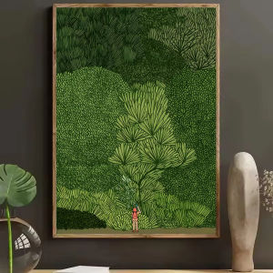500 1000 1200 2000pcs Jigsaw Puzzle Scandinavian Simple Green Forest Jungle Exploration For Adults Bedroom Home Decor Gift
