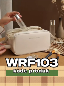 WRF103 Cosmetic Bag Female New Portable Hand-held Make Up Jumbo Double Travel Bag Waterproof TKM