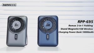 (3C Certified)REMAX RPP-695 Magnetic Wireless 10000mAh Power Bank with Foldable Stand