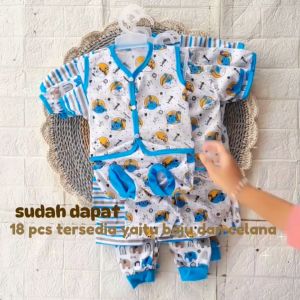 Paket 18 Pcs Baju Bayi Baru Lahir Aluna Baby