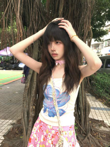 Áo Ba Lỗ Không Tay in Hoa Cổ Điển Phong Cách Mỹ Cho Nữ Mùa Hè Mới Ôm Vừa Vặn Thon Gọn Mặc Trong Ngoài Thời Trang