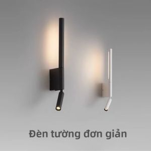 Đèn Treo Tường Trong Nhà Hiện Đại 360 ° Đèn Đọc Sách Có Thể Xoay Được Với Đèn Ngủ Cho Phòng Ngủ Phòng Khách Đèn Tường LED Treo Tường Với Bóng Kính Trong Suốt