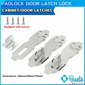 Baete Safety Hasp Latch Lock Stainless Steel Cabinet / Door Latches with Screws