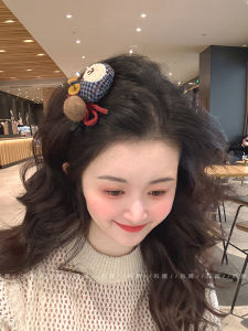 Cute Bear Hair Clip Autumn Winter Butterfly Knot Hair Edge Clip Felt Ball Hair Clip Bangs Clip Forehead Hair Accessory