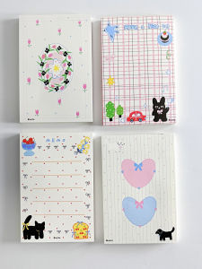 Original Design Orange Rabbit Illustration Cute Cartoon Girl Love And Bread Memo Notebook Sticky Notes Planner Material