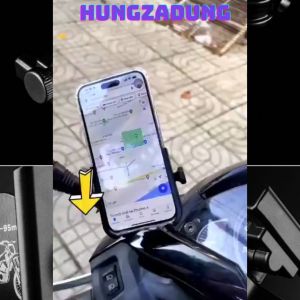 Giá Đỡ Điện Thoại Xe Máy Kẹp Điện Thoại Dành Cho Xe Máy 03 - H2 Bằng Hợp Kim Nhôm Chắc Chắn HUNGZADUNG