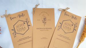[50 pcs] Kartu Undangan Pernikahan Rustic Kraft Tali - Undangan Nikah Rustic Kraft Tali Rami