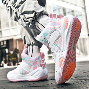 Mens Winter High Top Casual Basketball Shoes Youth Training Shock Absorption Professional Basketball Trendy Shoes