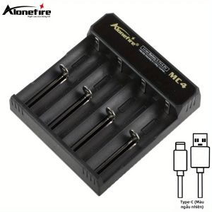 Alonefire | Bộ Sạc USB Thông Minh Cho Pin Li-ion 3.7V 1-4 Kênh Sạc Lại Được 5V Tương Thích Với 18650/26650/16340/14500/21700/18350