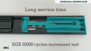 NUOMI Ball Bearing Drawer Slides Runner Full Extension Buffering Trinodal Soft Close Drawer Slide