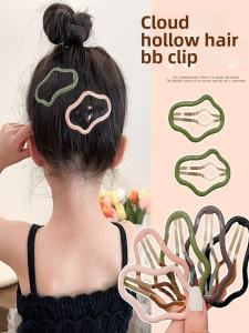 Childrens Side Bangs Hair Clips Soft Pastel Color BB Clips Little Girls Elegant Hair Cards Forehead One Word Side Clips