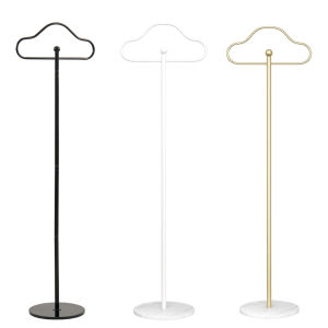 Fashionable Cloud Pattern Metal Wardrobe Rack for Bedroom and Hallway Durable Clothing Organizer