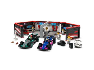 LEGO City 60444 F1 Garage & Mercedes-AMG & Alpine Cars (678 Pieces) Mainan Building Block Toys