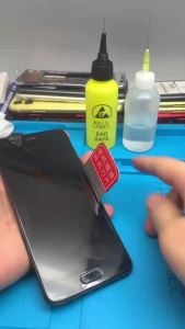 LANRUI 60ml ESD SAFE Solvent Bottle Double Cap Leak-proof for Mobile Phone Repair Alcohol Glue Solution Solvent Dispensing Tool