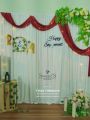 dekorasi lamaran tunangan 1 set lengkap murah background wedding ukuran 2,5 meter. 