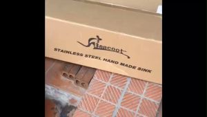 BANCOOT - Chậu rửa bát đúc 1 hố có bàn phải Bancoot 1134R (kt 83x48) Inox SUS304 xịn xi phông ống cứng siêu bền