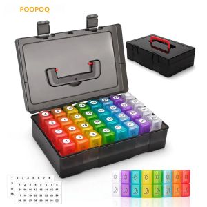 กล่องใส่ยารายเดือน 2 ครั้งต่อวัน กล่องยาพร้อมช่อง AM PM กล่องใส่ยาสําหรับวิตามิน อาหารเสริมและยา