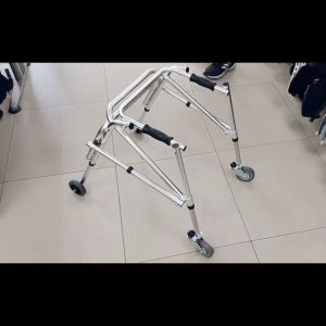 [MDA Approved] Aluminum Foldable Height Adjustable Children Reverse Walker Rollator