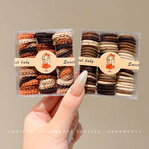 High-Elasticity Childrens Hair Ties Durable Hair Bands for Girls Non-Damaging Hair Accessories Korean Style round Hair Rings