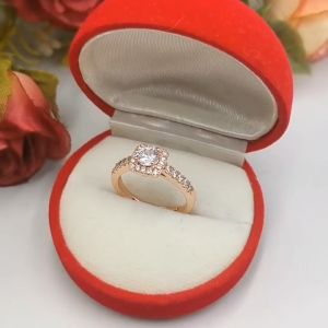 แหวนนากพลอย ฟรีไซส์ สีพิ้งค์โกล ชุบนาก ใส่เสริมบารมี ใส่ออกงานได้ ใส่อาบน้ำได้ รูปถ่ายจากสินค้าจริง