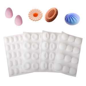 Chocolate Mold Daisy Flat Circle Heart shaped Ellipse Design Silicone Cake Molds Mousse Moulds Dessert Tools Kitchen Bakeware