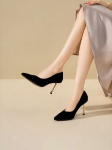 Josiny | Black High Heels Women Comfortable Pointed Toe Shoes