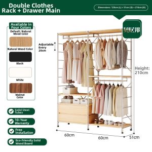 BEIJUBANG | Open Metal Standing Assembled Wardrobe