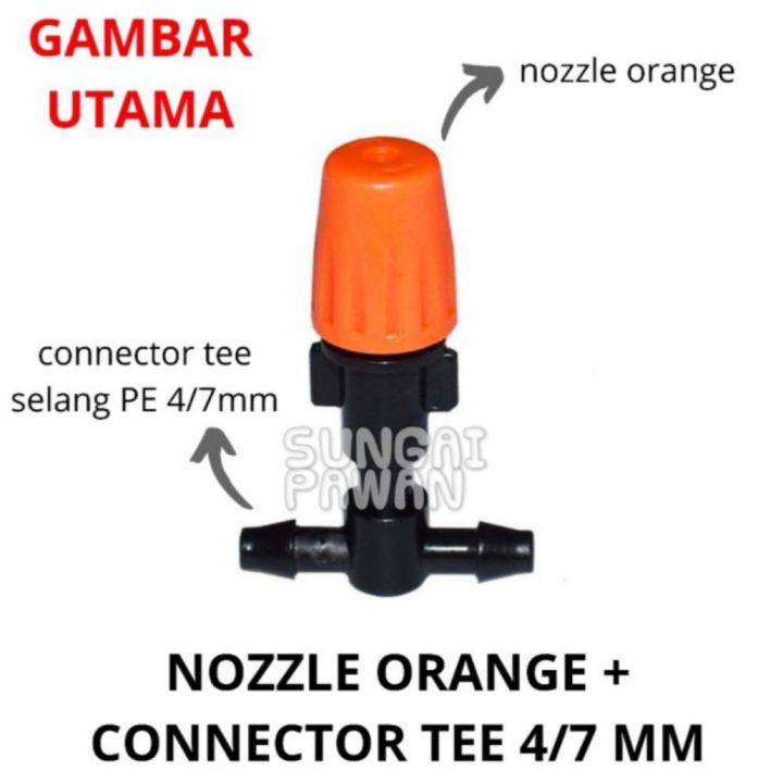 Sprayer Untuk Radiator 20 PCS mist nozzle sprayer fogger sprinkler + konektor connector cabang ...