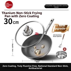 KBH | Non-stick Coating Free Stainless Steel Frying Pan