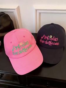 UV Protection Women s Pink Large Brim Sun Protective Baseball Cap Sweet Ins Style Shade Hat for Big Head