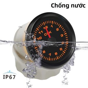 Đồng Hồ Đo Đồng Hồ Rhaxel 52mm 2 Với Đèn Nền 8 Màu Cho Tàu Du Lịch Xe Tải Máy Xúc - Đo Định Dạng 12 Giờ