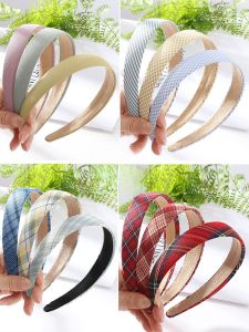Black White Plaid Hairband Womens Summer Versatile Outdoor Fresh Cute Trendy New Product Fashionable Korean Style Hair Accessories