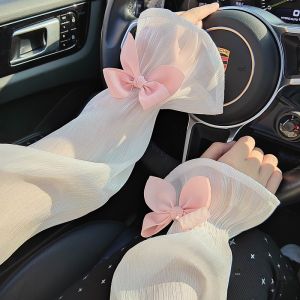 XUANXUAN | Summer New Sweet Princess Style Butterfly Knot Sunshade Sleeve Covers Women Loose Ice Sleeve Arm Protection Covers Fashionable Polyester