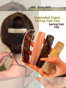 WENZHU | Elegant Large Elliptical Spring Hair Clip for Women