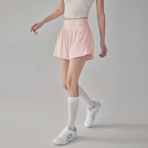 High-Waist Sports Shorts Womens Quick-Dry Breathable Casual Pilates Yoga Pants Loose Fitness Shorts Running Exercise Shorts