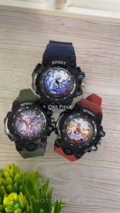 Jam Tangan Anak Laki-Laki Sport Anti Air Karakter One Piece GearFive Terbaru