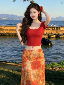 PEIZIXUAN | Đầm Hoa Chất Lượng Cao Phong Cách Mùa Hè