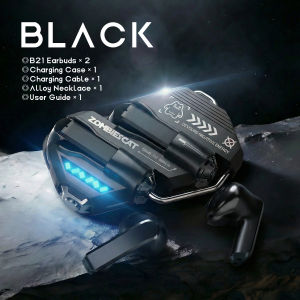 魔鬼猫/ZombiesCat | Zombies Cat Real Time Ai Translator Headphone Alloy Mecha Bluetooth 6.0 Earphone Immersive Stereo TWS Wireless Earbuds with APP