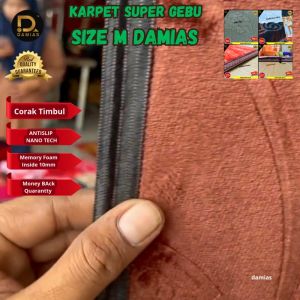Karpetini Gebu Baldu Tebal 5D Carpet - Terbaru Design Size M with Embossed Pattern [1900mm x 1270mm x 25mm] - Perfect for Living Room, Bedroom, Kitchen, Prayer Room - Best Quality and Softness, Ideal Gift for Loved Ones and Charity - Choose Karpetini for Thicker and Softer Carpet Experience!