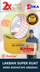 LAKBAN BODY TAPE BENING COKLAT TRANSPARAN 2 INCH TEBAL / PLASTER SOLATIP ISOLASI LEM